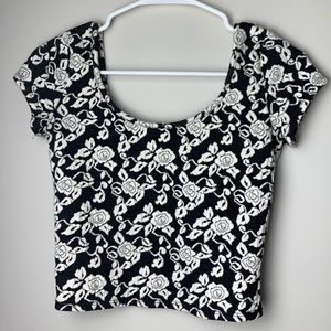 embroidered crop top